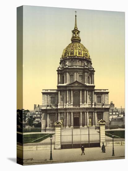 The Dome des Invalides, Paris, France, c.1890-1900-null-Stretched Canvas