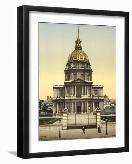 The Dome des Invalides, Paris, France, c.1890-1900-null-Framed Giclee Print