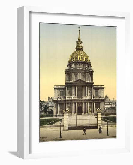 The Dome des Invalides, Paris, France, c.1890-1900-null-Framed Giclee Print