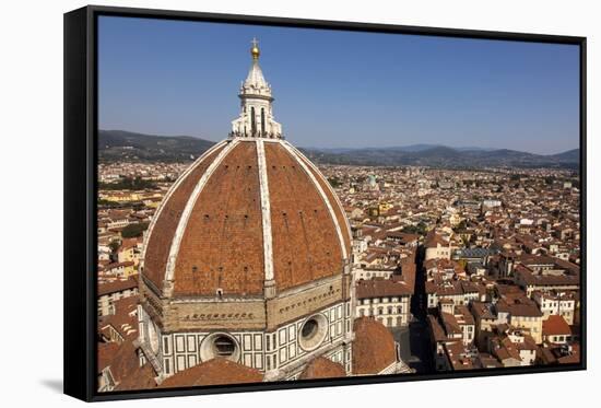 The Dome of Santa Maria Del Fiore and Roof Tops, Florence, Tuscany, Italy, Europe-Simon Montgomery-Framed Stretched Canvas