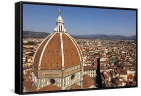 The Dome of Santa Maria Del Fiore and Roof Tops, Florence, Tuscany, Italy, Europe-Simon Montgomery-Framed Stretched Canvas