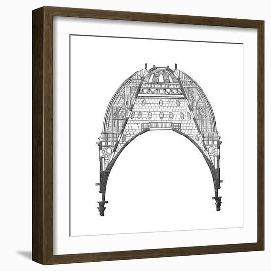 The Dome of St Paul's Cathedral, London, 17th Century-Christopher Wren-Framed Giclee Print