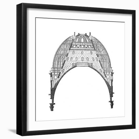 The Dome of St Paul's Cathedral, London, 17th Century-Christopher Wren-Framed Giclee Print