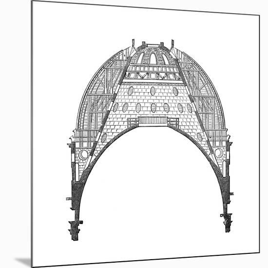 The Dome of St Paul's Cathedral, London, 17th Century-Christopher Wren-Mounted Giclee Print