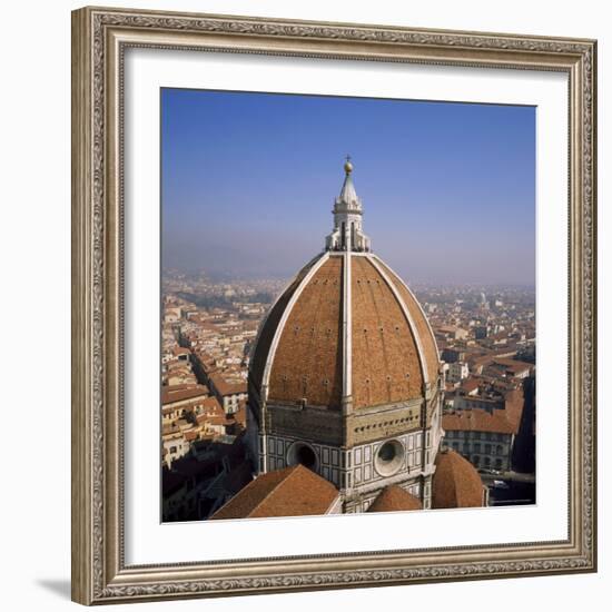 The Dome of the Duomo Santa Maria Del Fiore, Overlooking Florence, Tuscany, Italy-Roy Rainford-Framed Photographic Print