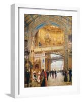 The Dome of the Gallery During the Exhibition of 1889-Louis Beroud-Framed Giclee Print