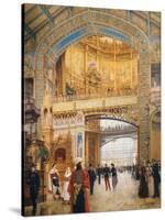 The Dome of the Gallery During the Exhibition of 1889-Louis Beroud-Stretched Canvas