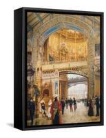 The Dome of the Gallery During the Exhibition of 1889-Louis Beroud-Framed Stretched Canvas