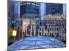 The Dome of the Ice Rink and Vancouver Art Gallery at Night, Robson Square, Downtown, Vancouver, Br-Martin Child-Mounted Photographic Print