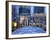 The Dome of the Ice Rink and Vancouver Art Gallery at Night, Robson Square, Downtown, Vancouver, Br-Martin Child-Framed Photographic Print