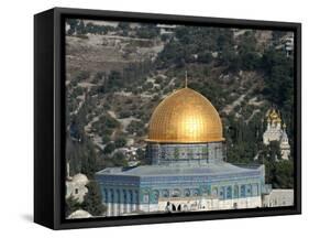 The Dome of the Rock and Mount of Olives, Jerusalem, Israel, Middle East-Godong-Framed Stretched Canvas