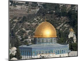 The Dome of the Rock and Mount of Olives, Jerusalem, Israel, Middle East-Godong-Mounted Photographic Print