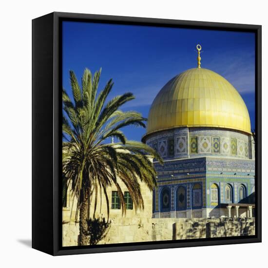 The Dome of the Rock, Muslim Shrine on Temple Mount, Jerusalem, Israel-G Richardson-Framed Stretched Canvas