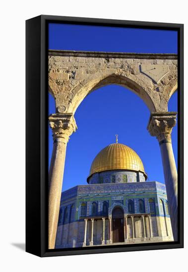 The Dome of the Rock, Temple Mount, UNESCO World Heritage Site, Jerusalem, Israel, Middle East-Neil Farrin-Framed Stretched Canvas