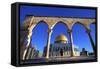 The Dome of the Rock, Temple Mount, UNESCO World Heritage Site, Jerusalem, Israel, Middle East-Neil Farrin-Framed Stretched Canvas