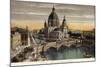 The Dome of the Royal Palace and Friedrichsbrucke in Berlin-null-Mounted Photographic Print