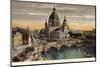 The Dome of the Royal Palace and Friedrichsbrucke in Berlin-null-Mounted Photographic Print