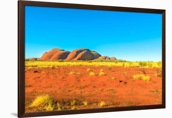 The domed rock formations of Kata Tjuta (Mount Olgas) in Uluru-Kata Tjuta National Park, Australia-Alberto Mazza-Framed Photographic Print