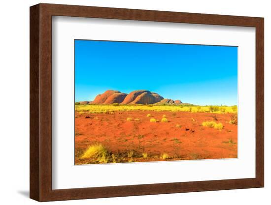 The domed rock formations of Kata Tjuta (Mount Olgas) in Uluru-Kata Tjuta National Park, Australia-Alberto Mazza-Framed Photographic Print