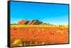 The domed rock formations of Kata Tjuta (Mount Olgas) in Uluru-Kata Tjuta National Park, Australia-Alberto Mazza-Framed Stretched Canvas