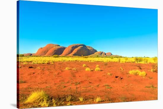 The domed rock formations of Kata Tjuta (Mount Olgas) in Uluru-Kata Tjuta National Park, Australia-Alberto Mazza-Stretched Canvas