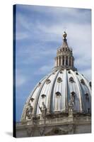 The domed roof of St Peter's Basilica, Vatican City, Rome, Italy.-David Clapp-Stretched Canvas