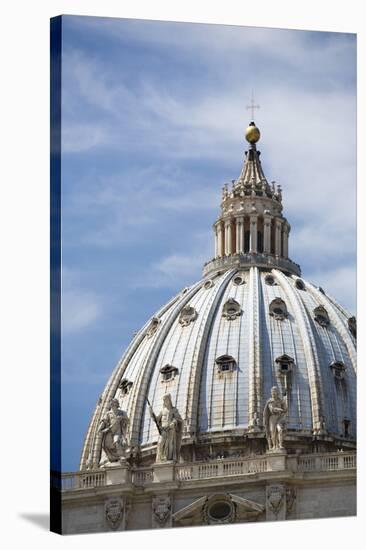 The domed roof of St Peter's Basilica, Vatican City, Rome, Italy.-David Clapp-Stretched Canvas