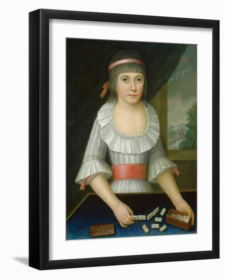 The Domino Girl, c.1790-American School-Framed Giclee Print