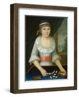 The Domino Girl, c.1790-American School-Framed Giclee Print