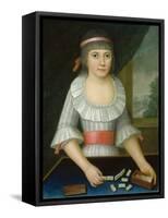 The Domino Girl, c.1790-American School-Framed Stretched Canvas