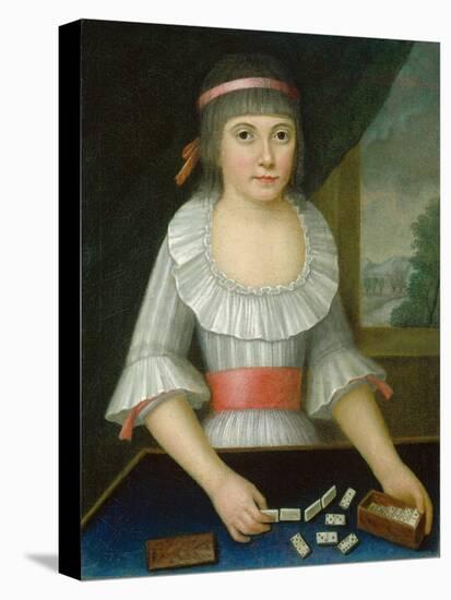The Domino Girl, c.1790-American School-Stretched Canvas