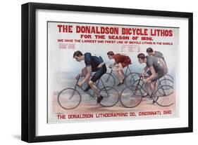 The Donaldson Bicycle Lithos for the Season of 1896-null-Framed Giclee Print