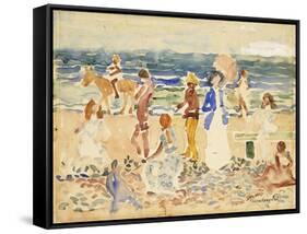 The Donkey Rider-Maurice Brazil Prendergast-Framed Stretched Canvas