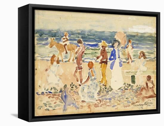 The Donkey Rider-Maurice Brazil Prendergast-Framed Stretched Canvas