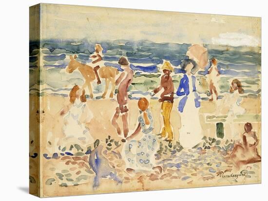 The Donkey Rider-Maurice Brazil Prendergast-Stretched Canvas