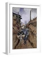 The Donkey, Somme, 1916-Francois Flameng-Framed Giclee Print