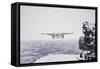 The Doolittle Raid on Tokyo 18th April 1942: One of 16 B-25 Bombers Leaves the Deck of USS Hornet-American Photographer-Framed Stretched Canvas