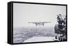 The Doolittle Raid on Tokyo 18th April 1942: One of 16 B-25 Bombers Leaves the Deck of USS Hornet-American Photographer-Framed Stretched Canvas