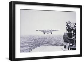 The Doolittle Raid on Tokyo 18th April 1942: One of 16 B-25 Bombers Leaves the Deck of USS Hornet-American Photographer-Framed Photographic Print