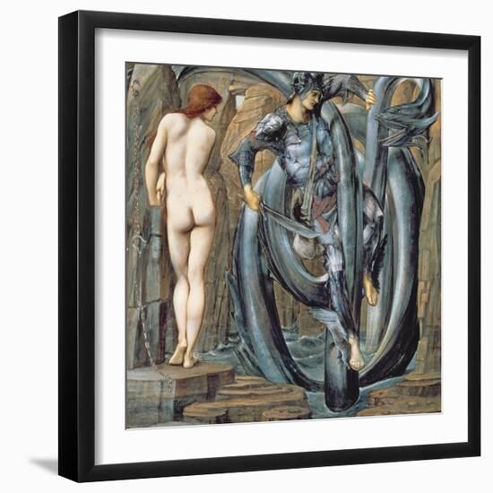 The Doom Fulfilled (Perseus Slaying the Sea Serpent) C.1882-Edward Burne-Jones-Framed Giclee Print