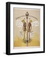 The Doom of All Papers That Slander Bethnal Green, 1872-null-Framed Giclee Print