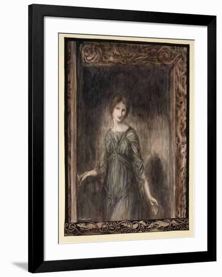 The Door of Fionn's Chamber Opened Gently and a Young Woman Came into the Room-Arthur Rackham-Framed Giclee Print