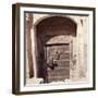 The doorway of an old multi-storeyed house in San'a-Werner Forman-Framed Giclee Print