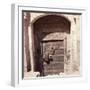 The doorway of an old multi-storeyed house in San'a-Werner Forman-Framed Giclee Print