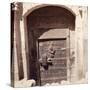 The doorway of an old multi-storeyed house in San'a-Werner Forman-Stretched Canvas