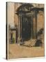 The Doorway of the Old Ashmolean Museum, Oxford (Pen & Ink, Black Chalk & Wash with White Heighteni-William Nicholson-Stretched Canvas
