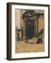 The Doorway of the Old Ashmolean Museum, Oxford (Pen & Ink, Black Chalk & Wash with White Heighteni-William Nicholson-Framed Giclee Print