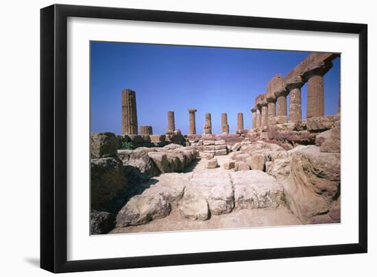 The Doric Temple of Hera at Agrigento, 5th Century Bc-CM Dixon-Framed Photographic Print