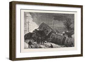 The Double Collision on the Great Northern Railway-null-Framed Giclee Print