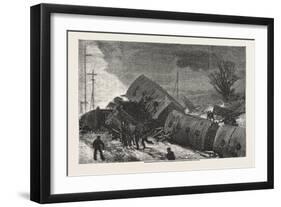 The Double Collision on the Great Northern Railway-null-Framed Giclee Print